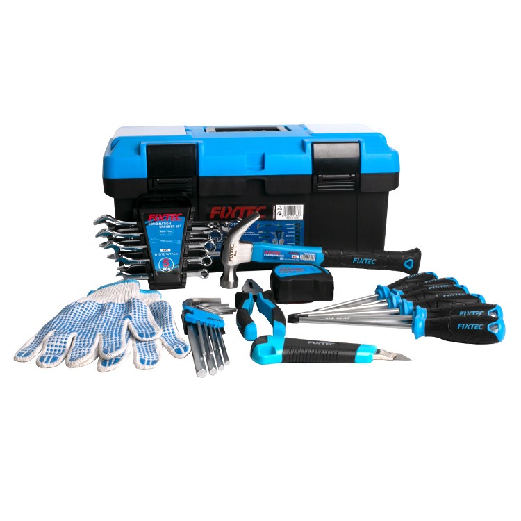 26pcs Hand Tools Sets with Plastic Tool Box 17" 